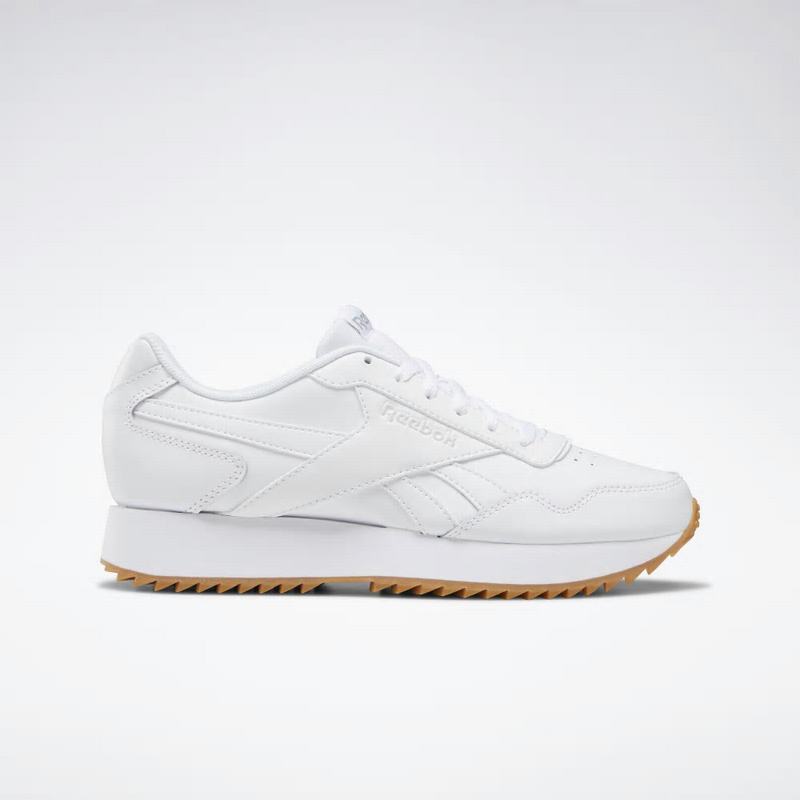 Tenisi Reebok Royal Glide Ripple Double Dama Albi/Gri Romania UT6561RX